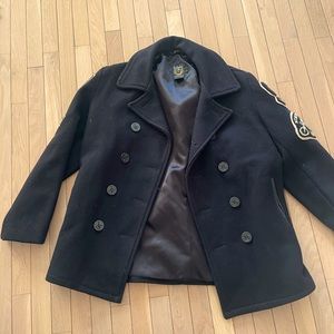 Schott motorcycle club peacoat